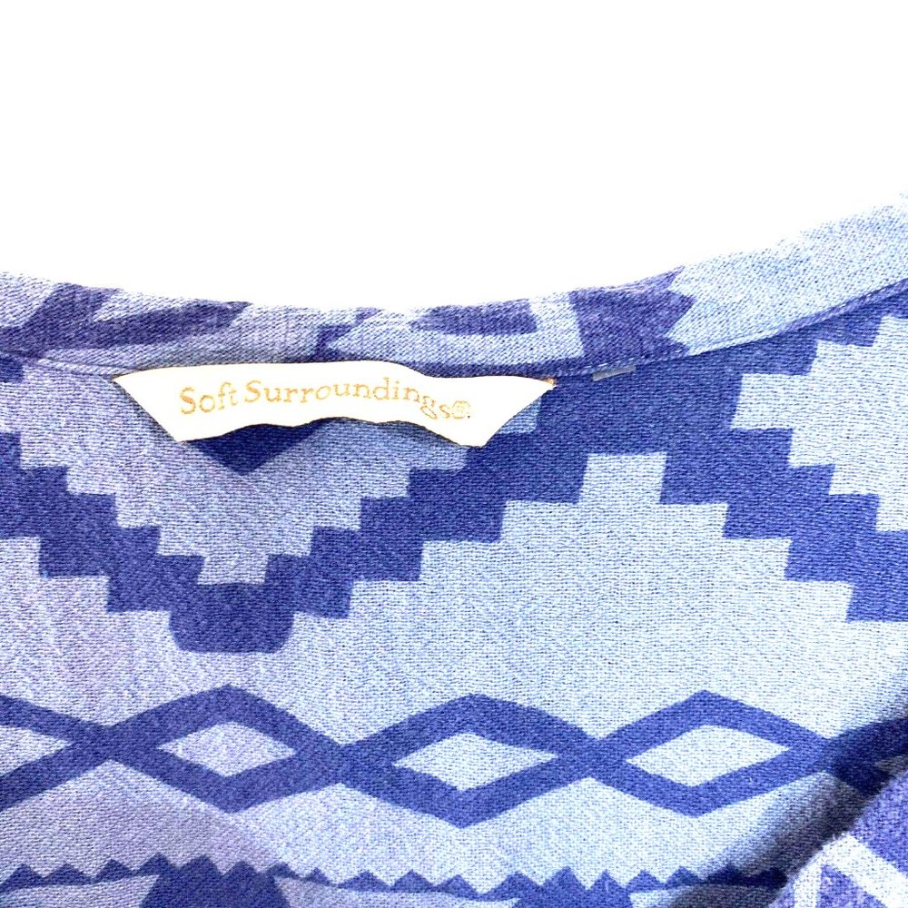 Soft Surrounding Linen Blend Button Down Lagenloo… - image 3